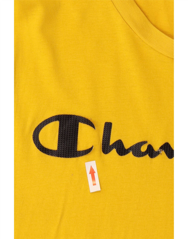 Champion T-Shirt Graphique Homme Jaune Moyen