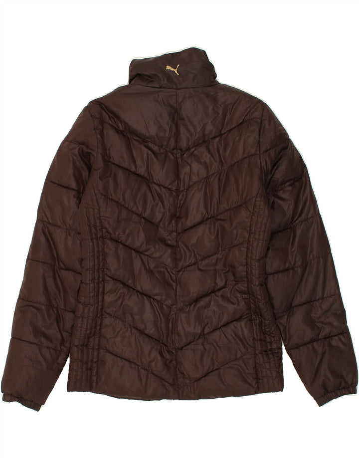PUMA Womens Padded Jacket UK 8 Small Brown Vintage Puma and Second-Hand Puma from Messina Hembry 
