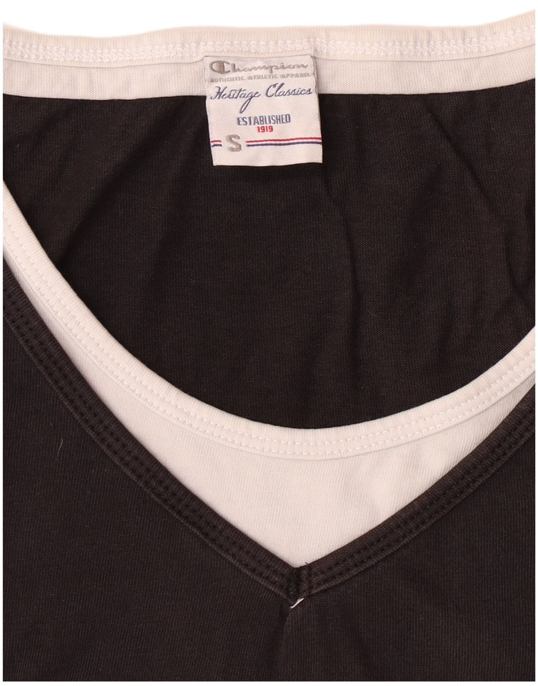 CHAMPION T-shirt graphique Heritage Classics pour femme UK 10 Small Noir