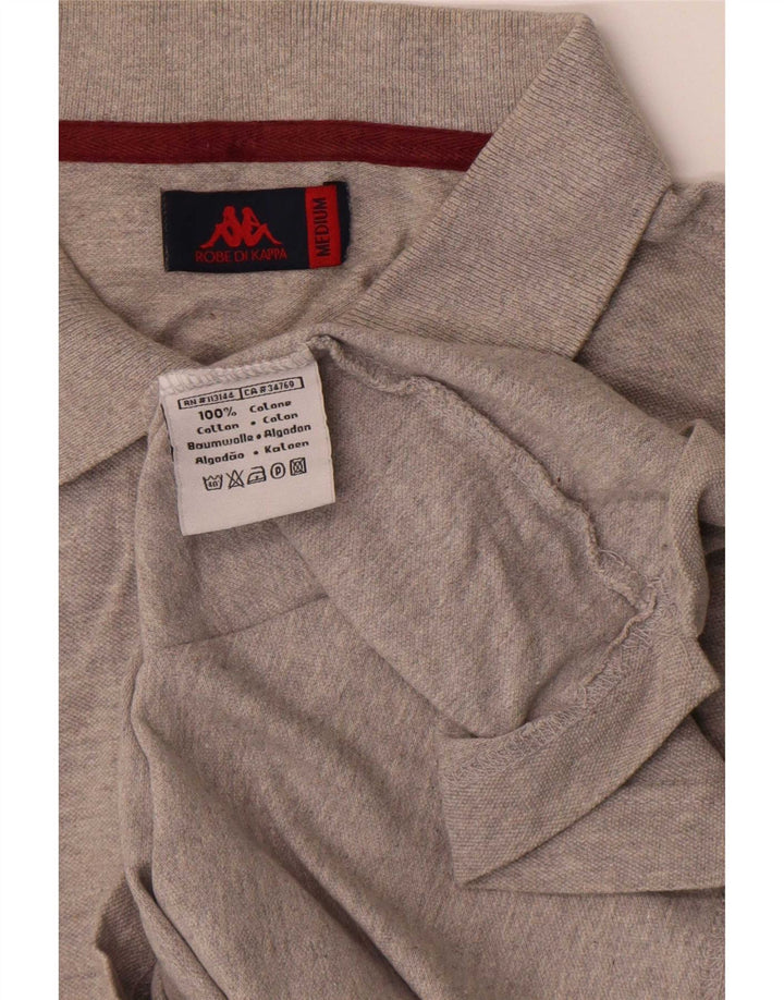 Kappa Polo Homme Gris Moyen Moucheté Coton