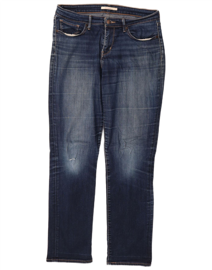 LEVI'S Womens Straight Jeans W31 L31 Blue Cotton
