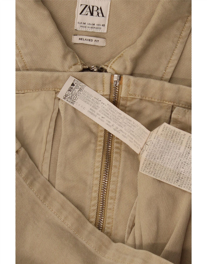 Zara Veste en jean décontractée pour homme UK 38 Coton kaki moyen
