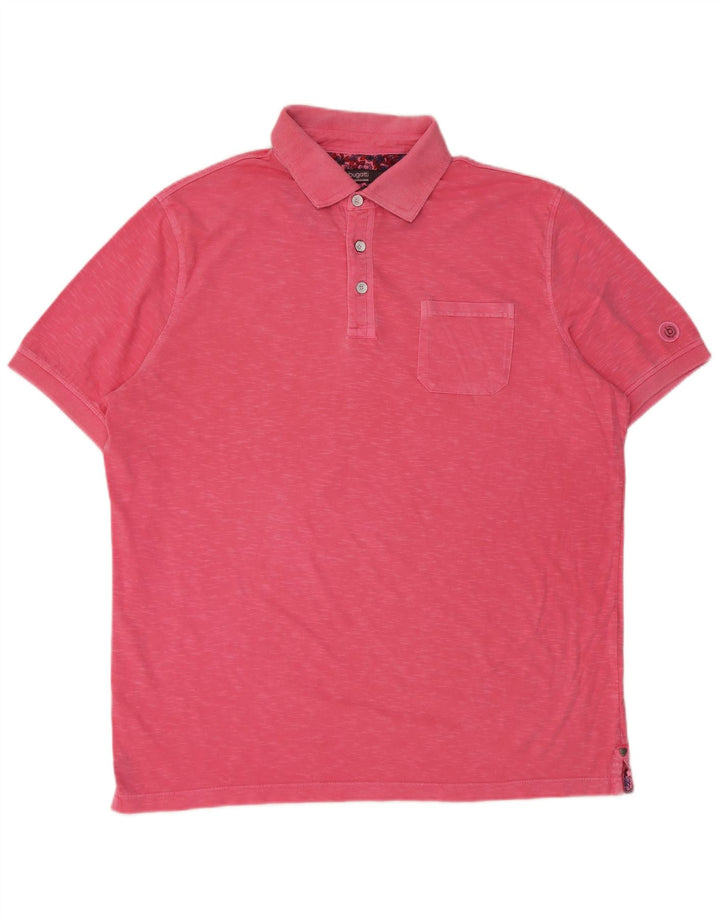 Bugatti Polo teint en pièce pour homme XL Rose