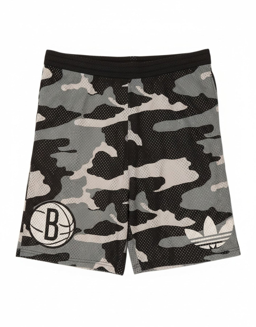 Adidas Short de Sport Graphique Homme Noir Moyen Camouflage Polyester