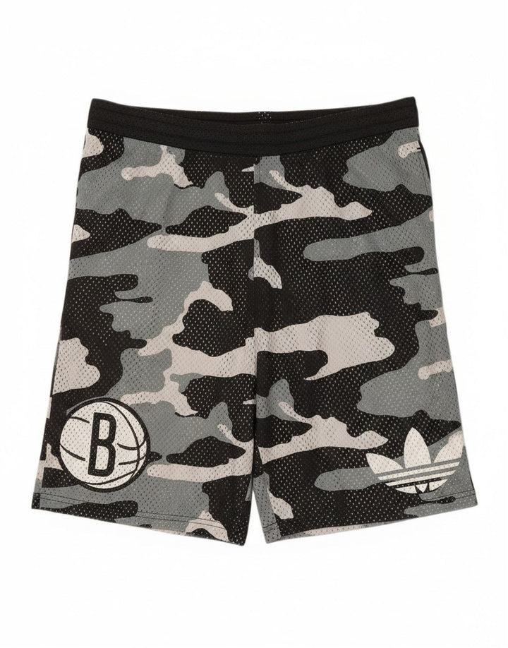 Adidas Short de Sport Graphique Homme Noir Moyen Camouflage Polyester