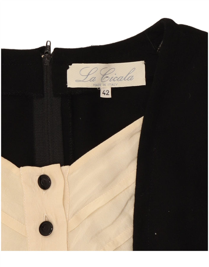robe fourreau à manches longues vintage pour femmes IT 42 Noir moyen