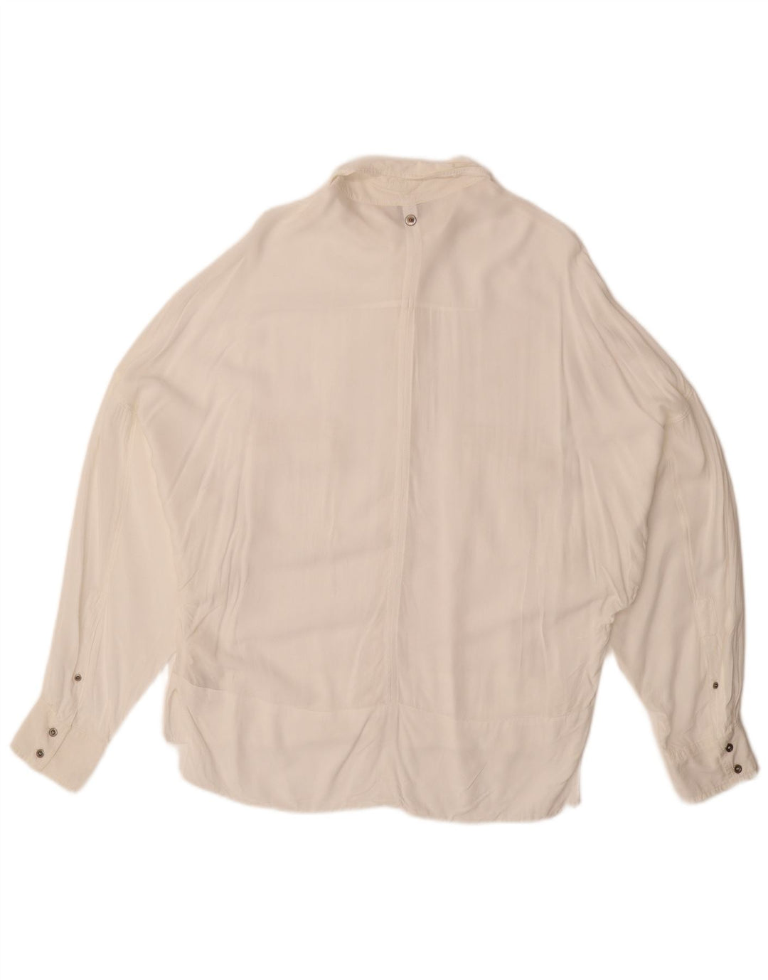 DIESEL Chemisier coupe ample pour femme UK 14 Rayonne blanche moyenne