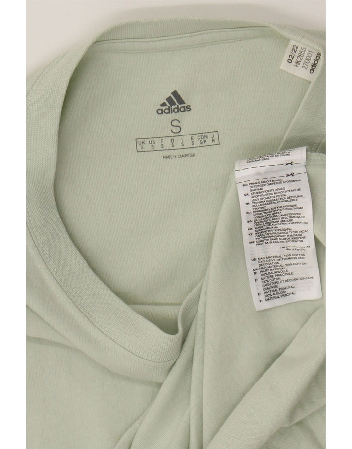 ADIDAS Mens T-Shirt Top Small Green Cotton
