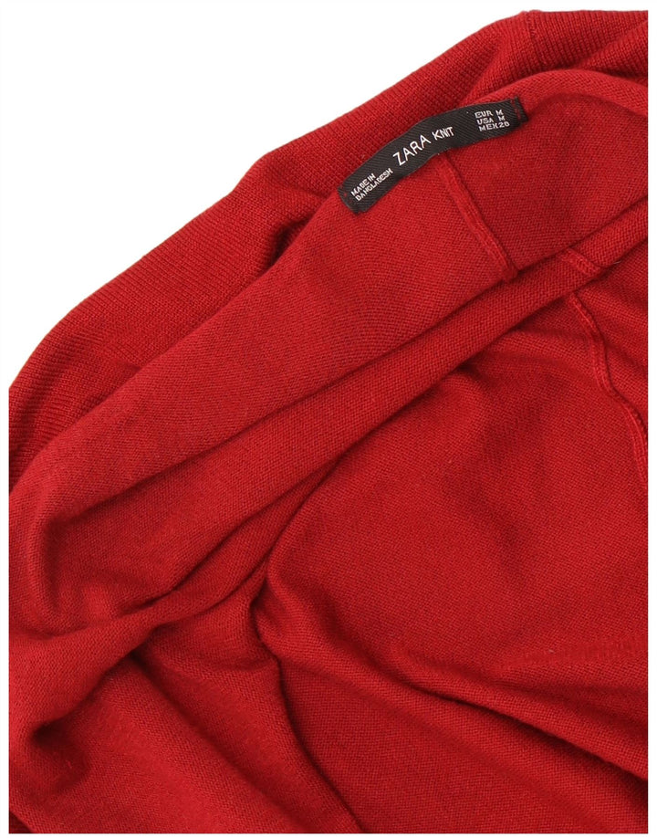 Zara Poncho Cardigan Pull Femme UK 14 Marron Moyen