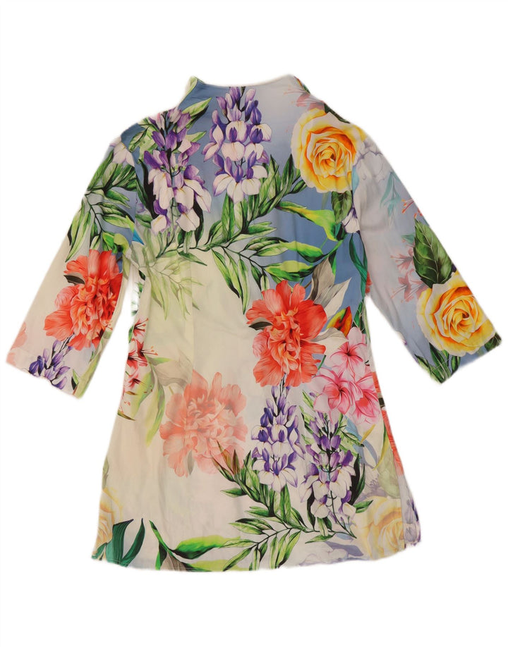 Naracamicie Chemisier chemise longue pour femme UK 46 Petit motif floral multicolore