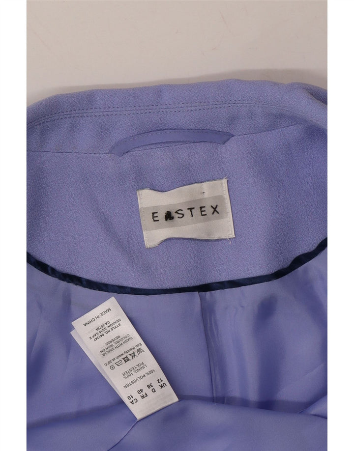 EASTEX Womens 3 Button Blazer Jacket UK 12 Medium Purple Polyester Vintage Eastex and Second-Hand Eastex from Messina Hembry 