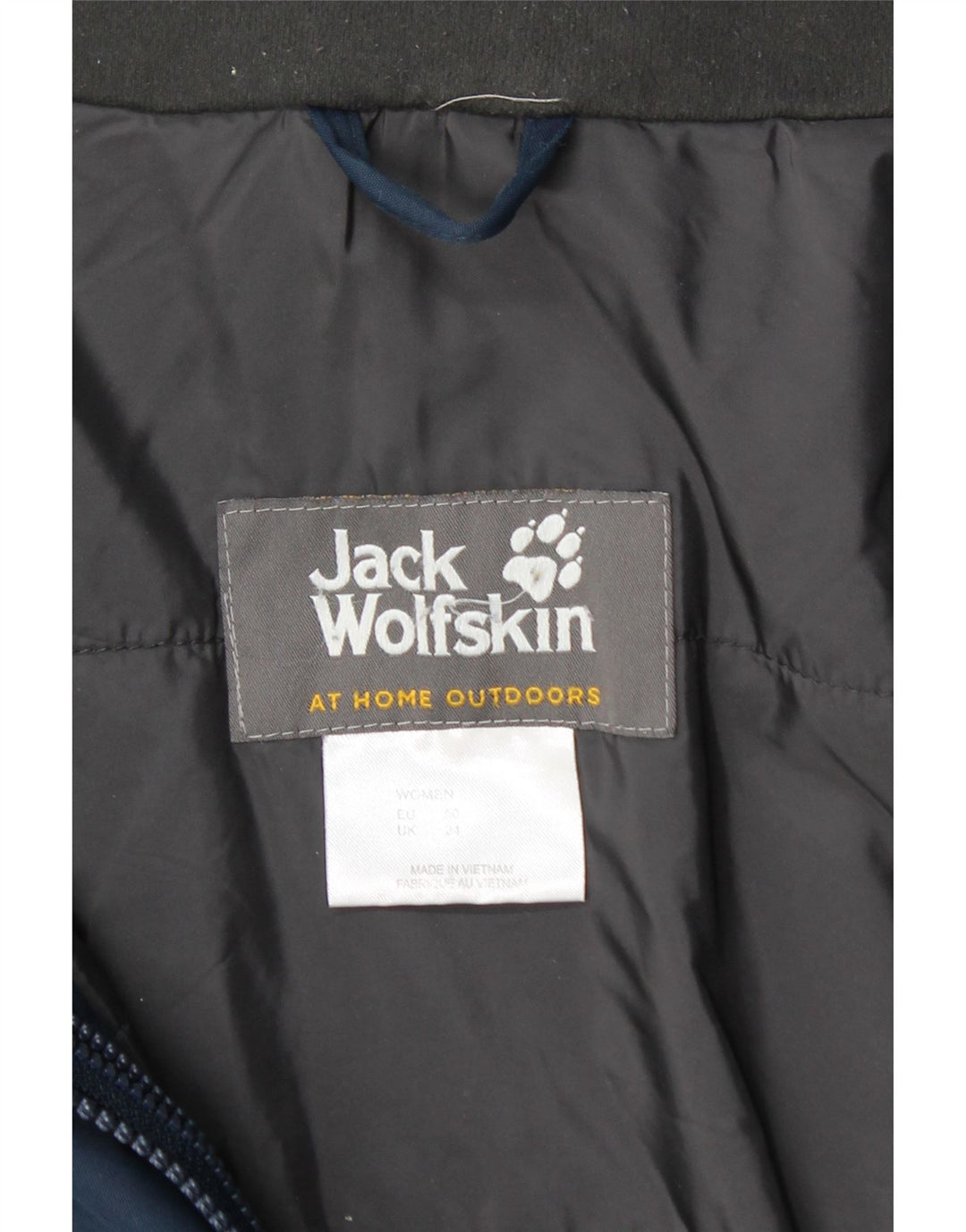 JACK WOLFSKIN Veste coupe-vent à capuche pour femme UK 24 4XL Bleu marine