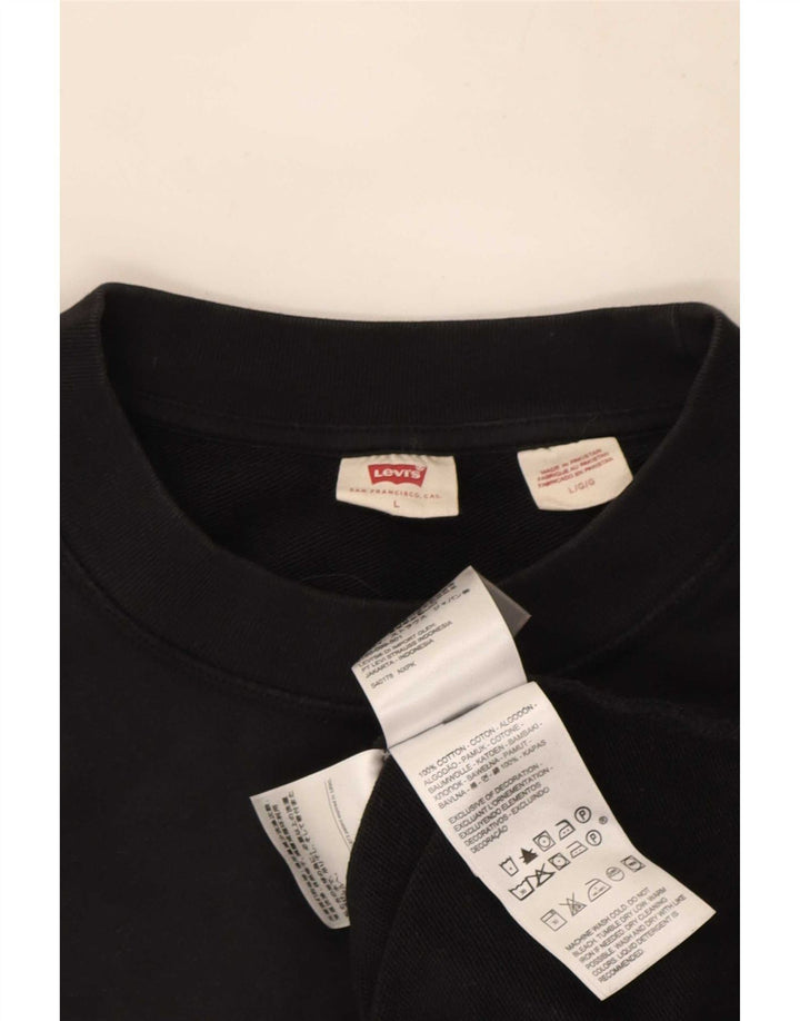 Levi's Sweatshirt Jumper Large Noir Coton Homme