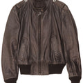 Veste en cuir militaire femme vintage UK 14 Noir Moyen