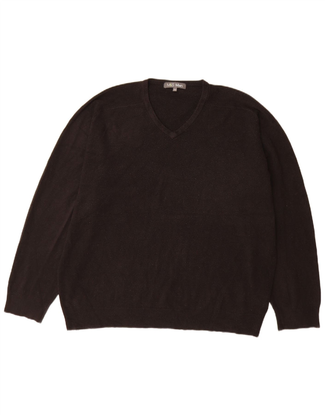 Marks & Spencer Pull col V pour homme 2XL Acrylique noir