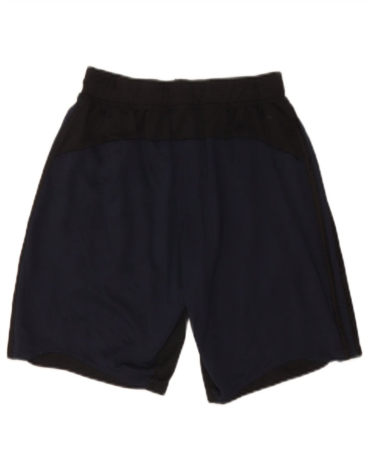 Adidas Short de sport Climalite pour homme, petit, bleu marine, polyester color block