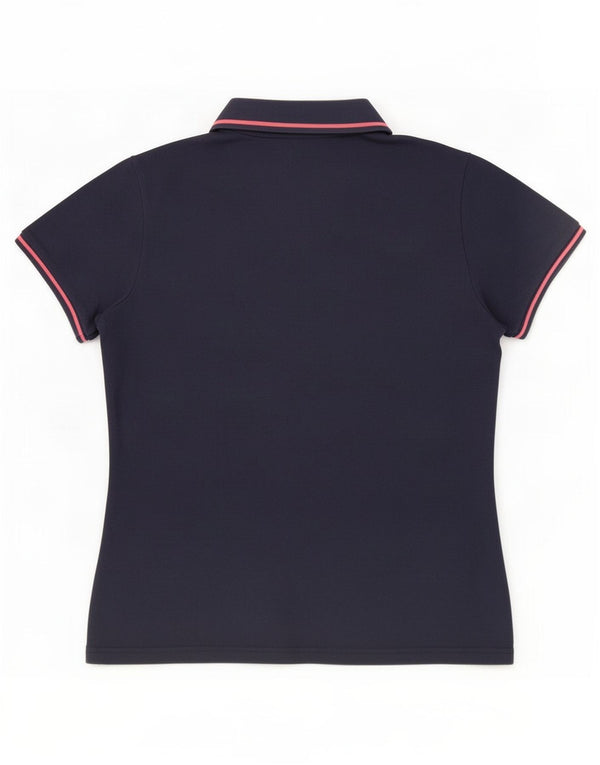 Kappa Polo Femme UK 14 Large Bleu Marine Coton