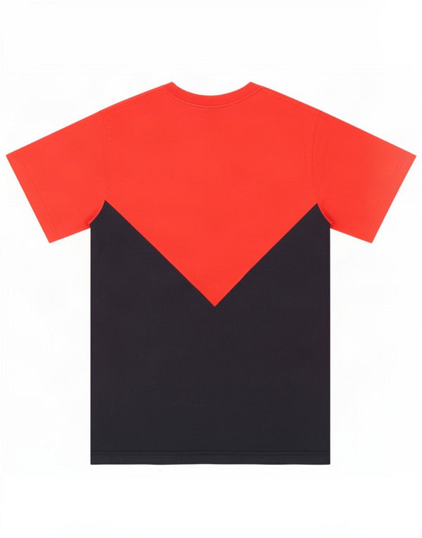 Adidas T-Shirt Homme Rouge Moyen Colourblock Coton