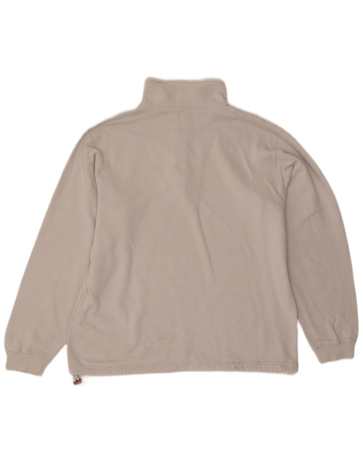 Champion Sweat-shirt à col zippé pour homme XL Gris Coton