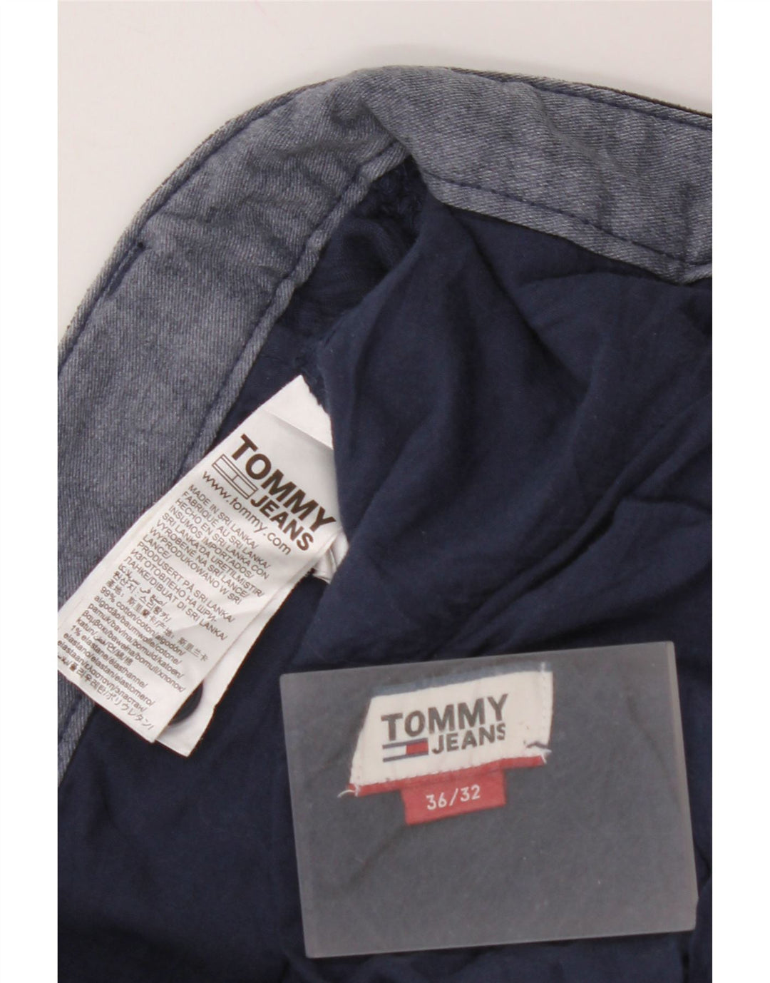TOMMY HILFIGER Pantalon Slim Velours Côtelé Homme W36 L32 Bleu Marine Coton