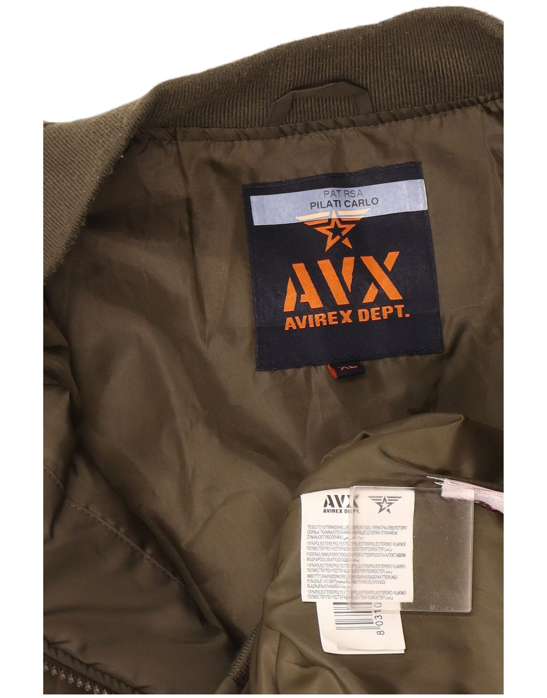 Avirex Veste Bomber Homme UK 42 XL Kaki Polyester