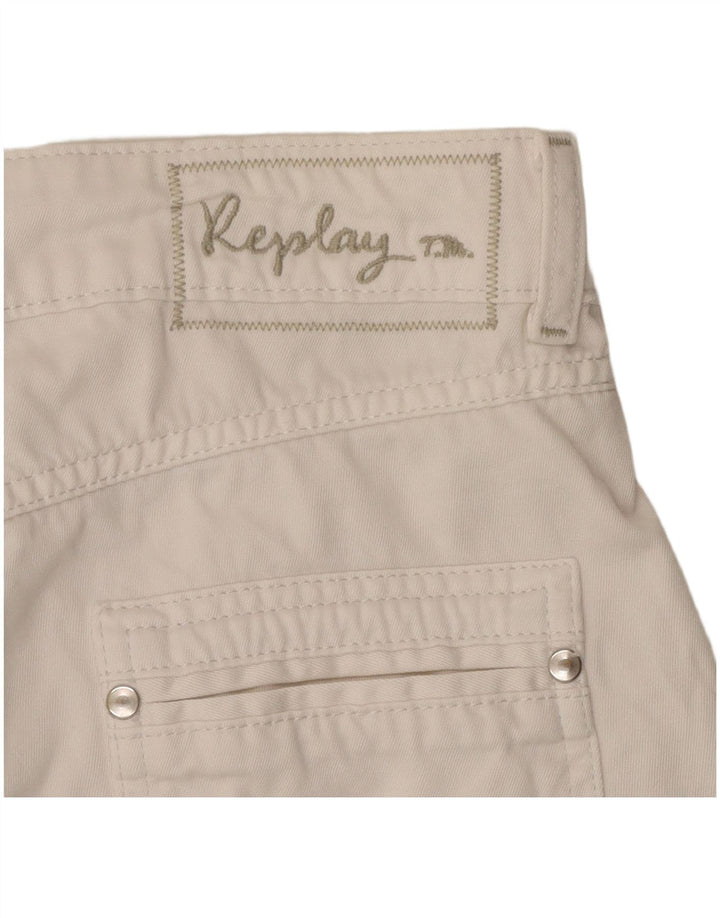 Replay Short Casual W30 Femme Blanc Moyen