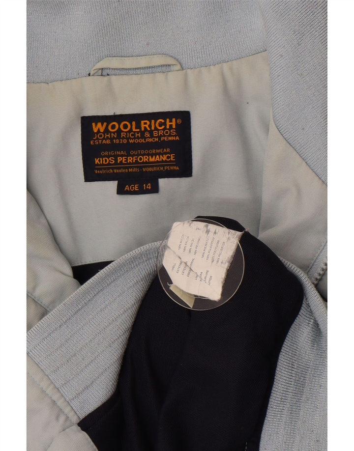 Woolrich Bomber Garçon 13-14 ans Bleu Nylon