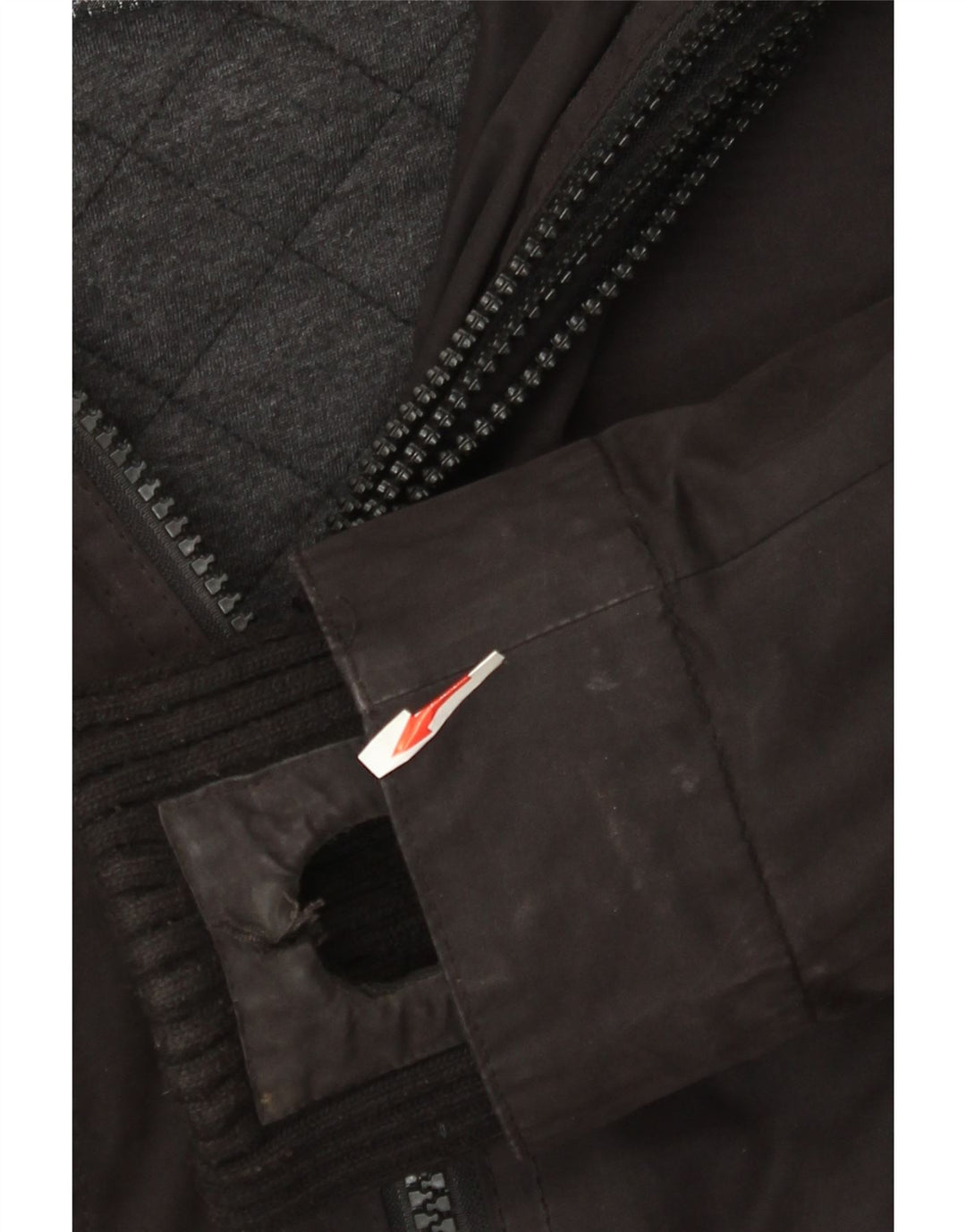 Superdry Veste coupe-vent à capuche The Windbomber pour femme UK 14 Noir moyen