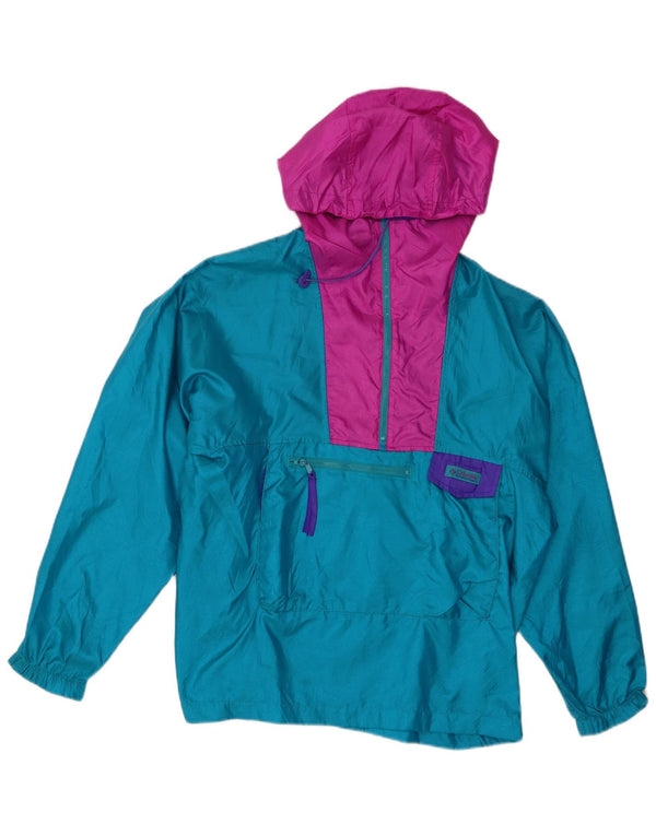 COLUMBIA Veste Anorak surdimensionnée pour femme UK 16 Large Turquoise Colourblock