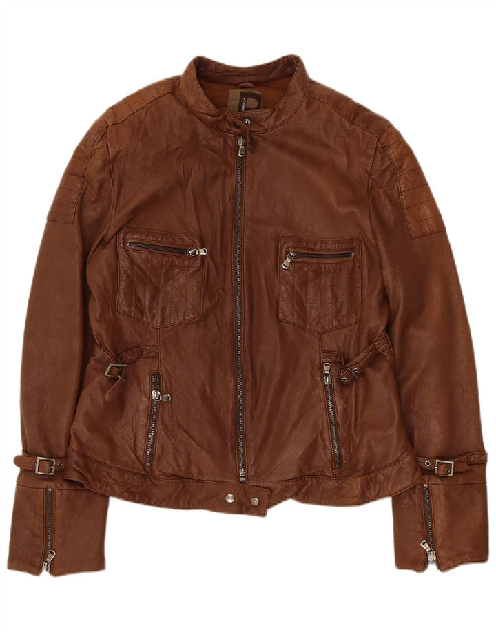 Conbipel Veste en Cuir Femme IT 46 Grand Cuir Marron