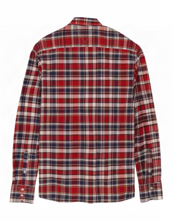 Tommy Hilfiger Chemise sur mesure pour homme en coton à carreaux rouge moyen