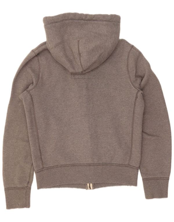 Abercrombie & Fitch Pull à capuche zippé graphique pour homme en coton gris moyen