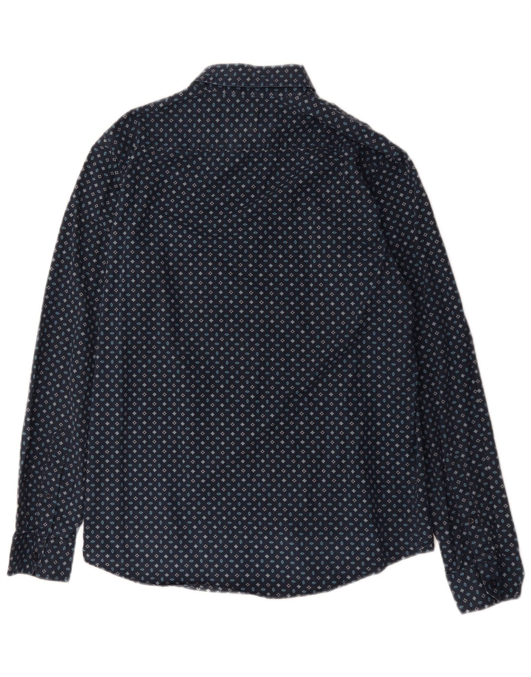 Jack Wills Chemise Coupe Classique Homme Bleu Marine Moyen Coton Géométrique