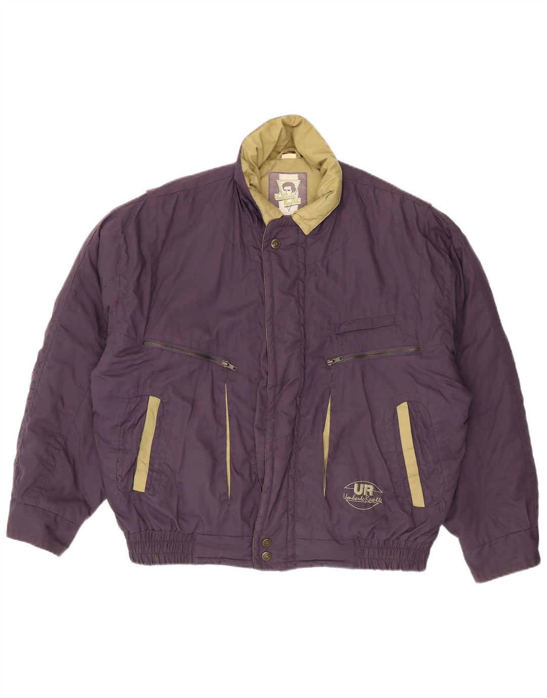 Umberto Rosetti Veste matelassée pour homme UK 42 XL Violet Polyester