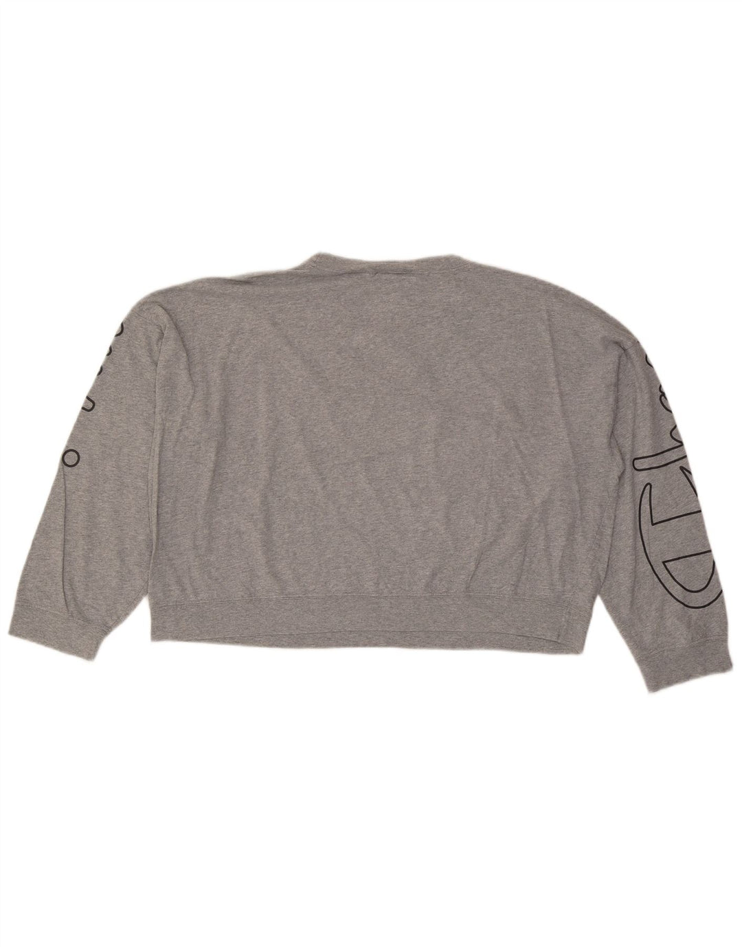 CHAMPION Sweat-shirt surdimensionné à motif court pour femme UK 6 XS Gris