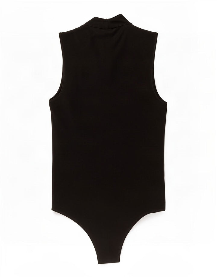 Benetton Body sans manches pour femme UK 42 en coton noir moyen