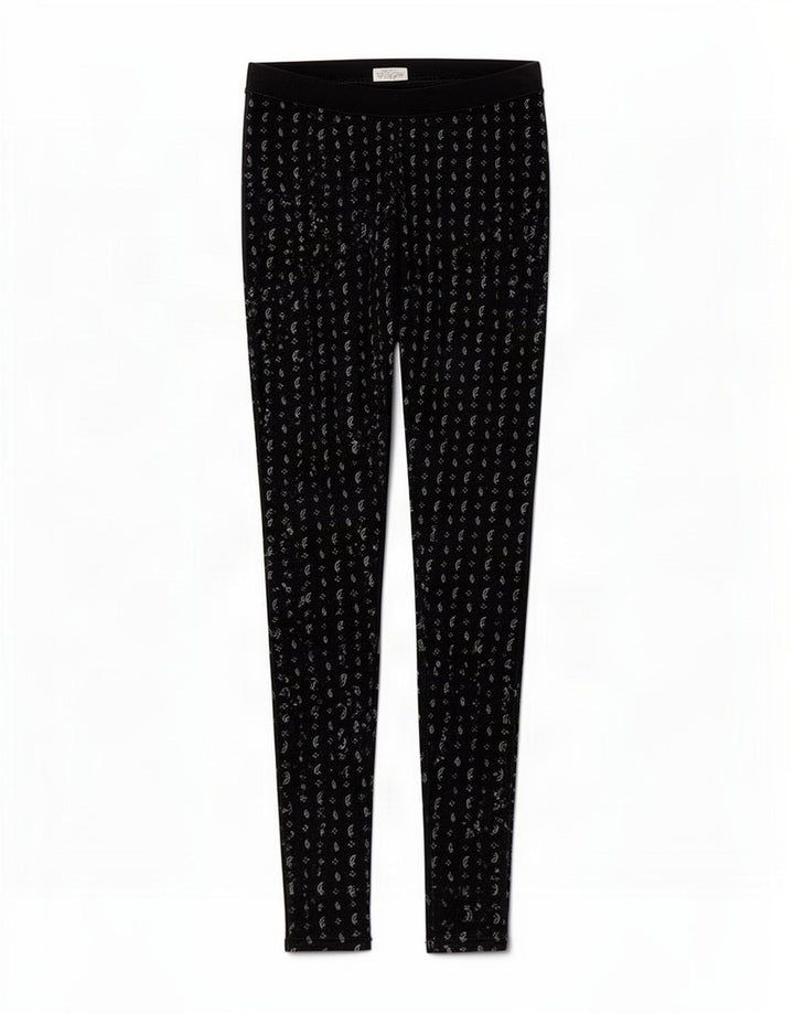 Jack Wills Legging à motif abstrait pour femme UK 8 Small Noir