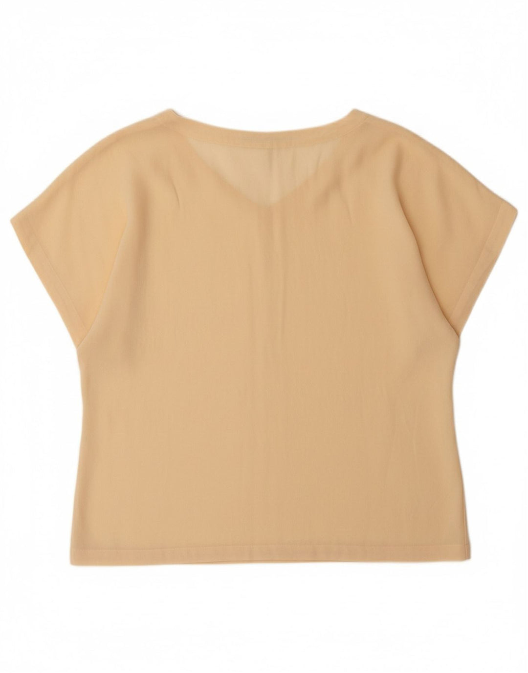 MAX MARA T-Shirt Femme Top UK 14 Large Beige Soie
