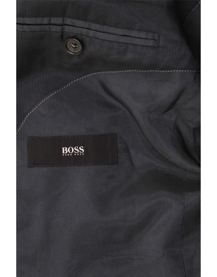 Hugo Boss Veste blazer à 2 boutons pour homme EU 48 Bleu marine moyen Laine