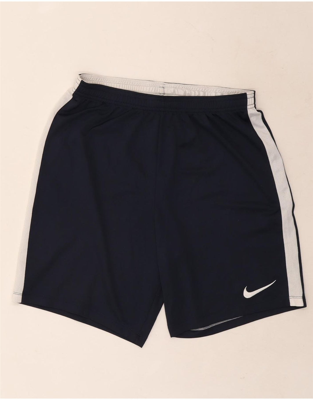 Nike Short de sport Dri Fit pour homme en polyester color block Bleu marine Taille L