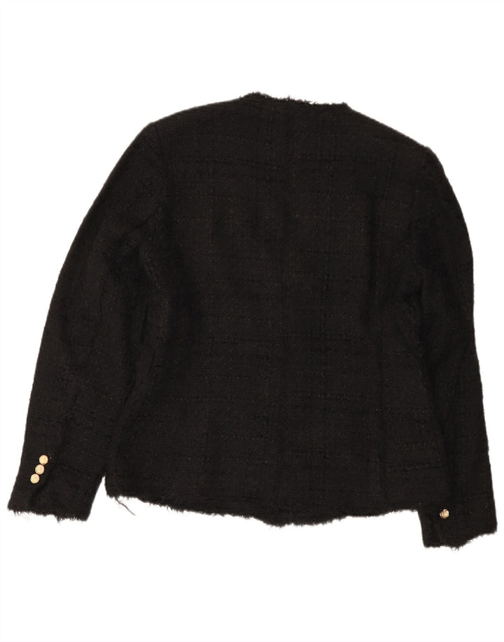 Zara Blazer croisé pour femme UK 12 Noir moyen