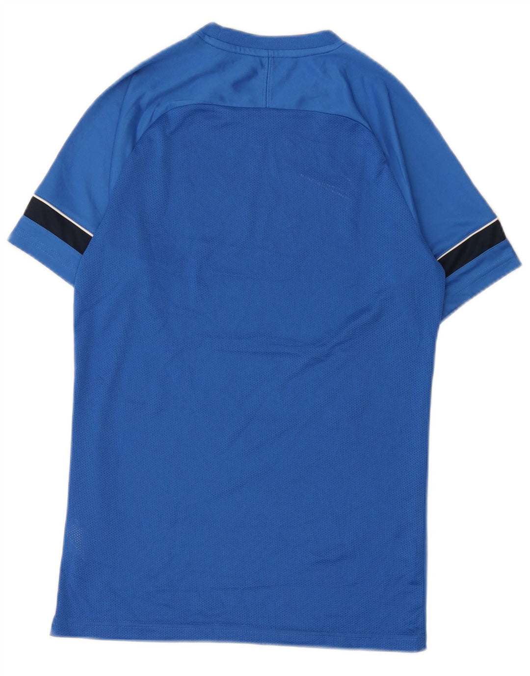 NIKE Hommes Dri Fit T-Shirt Haut Petit Bleu Colorblock Polyester