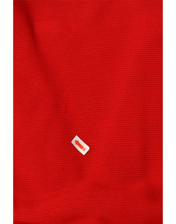 vintage Femme Cardigan Pull EU 44 XL Laine Rouge