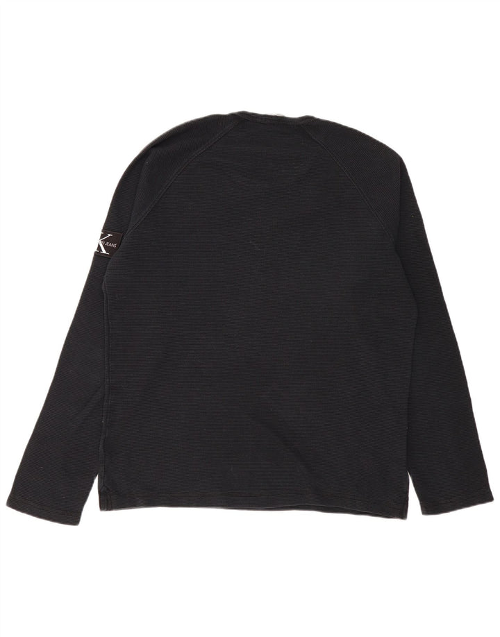 CALVIN KLEIN JEANS Haut Homme Manches Longues XL Noir