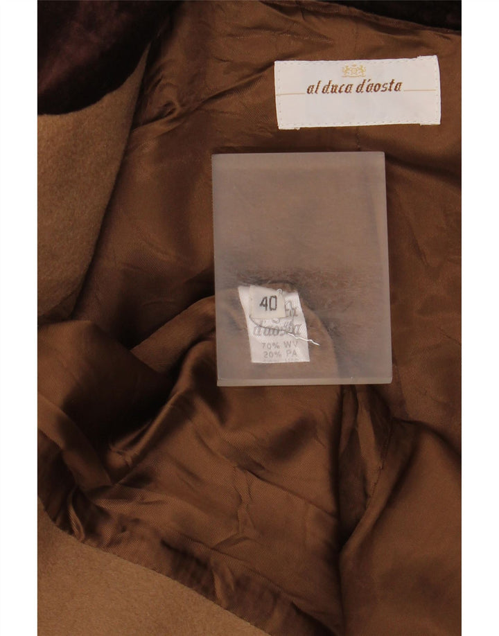 Al Duca D'Aosta Veste blazer longue à 4 boutons pour femme IT 40 Small Marron
