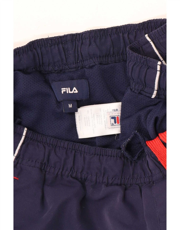 Fila Short de Sport Graphique Homme Bleu Marine Moyen Polyester
