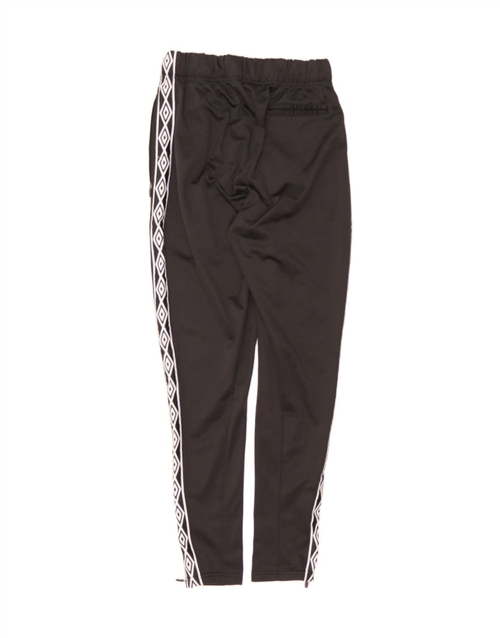 UMBRO Mens Graphic Tracksuit Trousers Small Black Polyester Vintage Umbro and Second-Hand Umbro from Messina Hembry 
