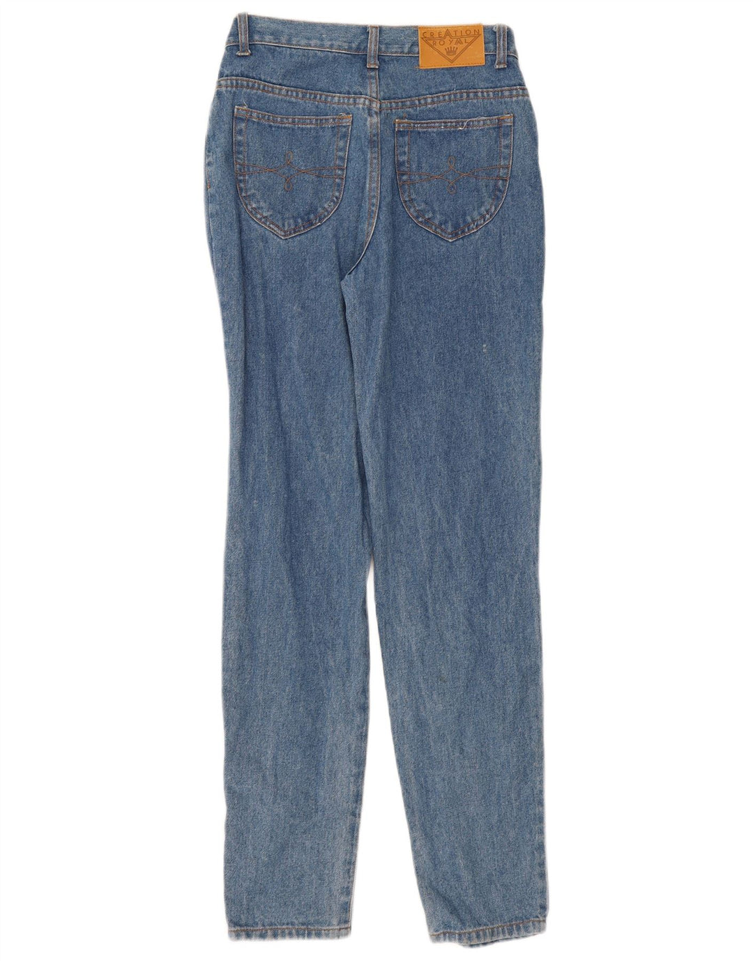 Jean droit femme vintage W28 L32 coton bleu