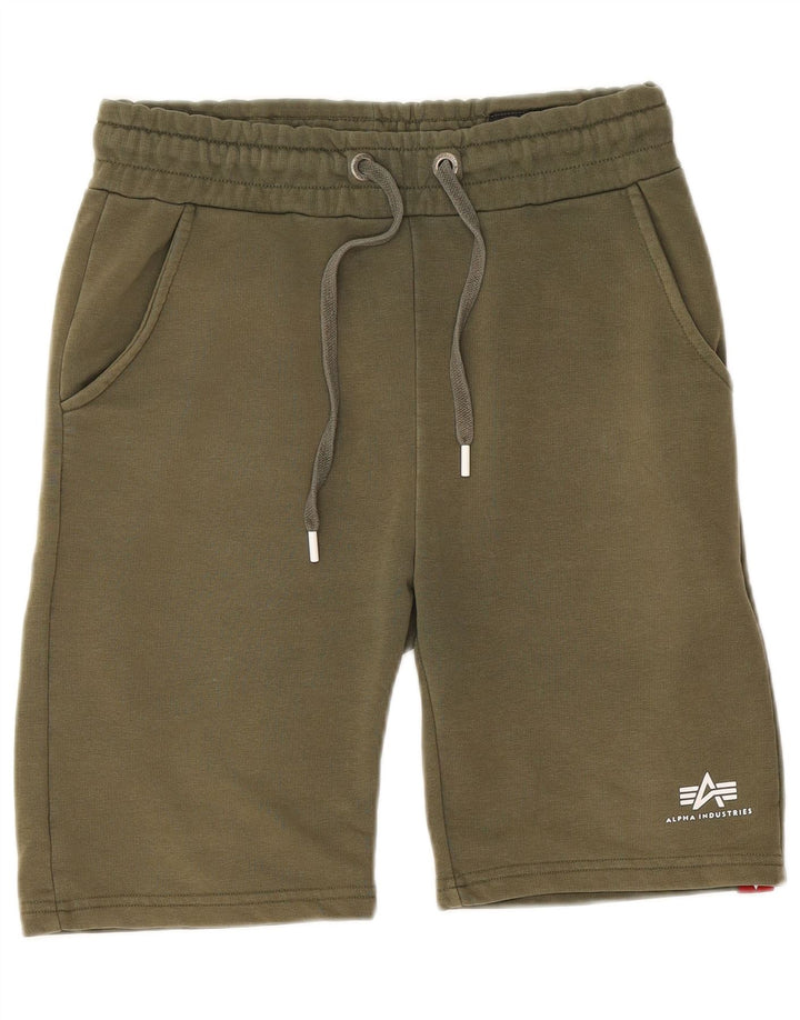 ALPHA INDUSTRIES Short de Sport Homme Coton Kaki Moyen