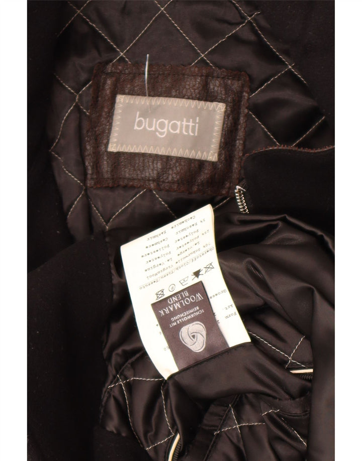 Bugatti Manteau Homme UK 44 2XL Laine Vierge Noire